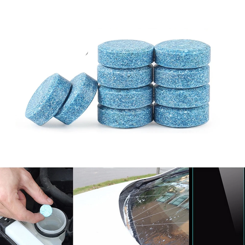 10pcs = 40L water Car Windshield Glass Washer Cleaner Compact Effervescent Tablets Detergent Car Beauty Tool car accessaries