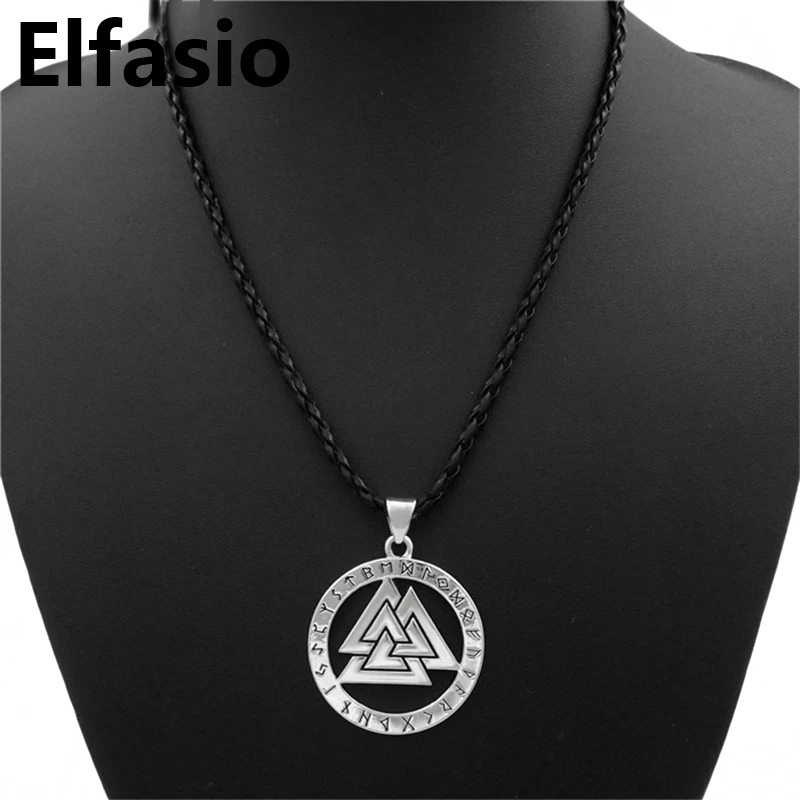 Valknut Odin символ Соединенных воинов амулет для мужчин и мальчиков Серебряный