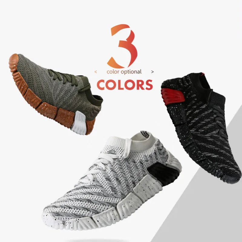 

Mens sneakers summer new style breathable flying fabric,running shoes, outdoor travel , soft bottom fitness men shoes size39-44