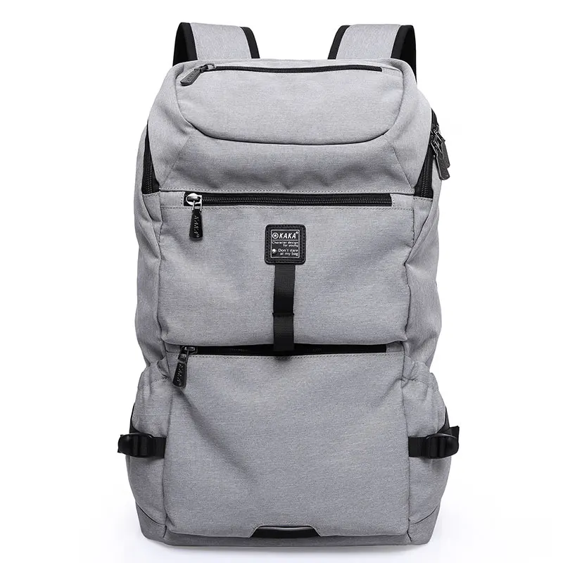 KAKA Oxford 15,6, мужской рюкзак для ноутбука, школьные сумки для подростков, мужской и женский рюкзак, Большая вместительная сумка для путешествий, сумка для компьютера - Цвет: Gray
