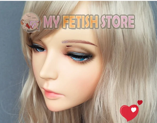 (Jiao 02) Женская милая полимерная полуголовная маска кигуруми BJD маскарадная