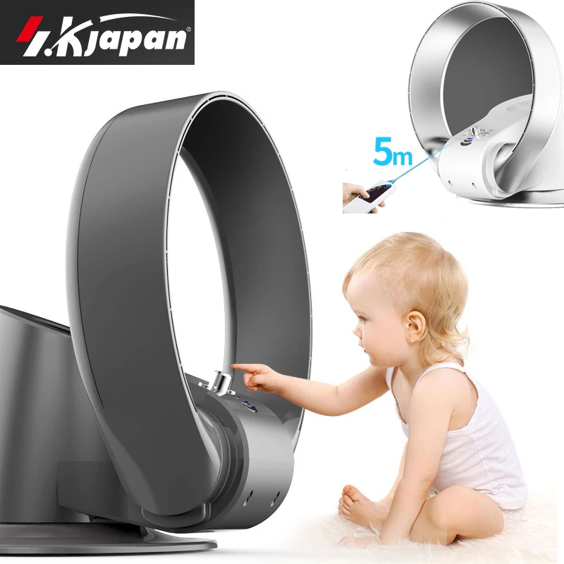 

SK Top Quality Bladeless Fan Dual Use Desk Fan &Ceiling Fans Remote Control Ultra-quiet Timer Mute Vertical floor Wall Mount