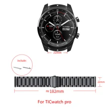 Largura de banda 22mm Alça De Corrente de Aço Inoxidável Para TICwatch pro cinta fivela Dobrável TICwatch cinta + Inclui ferramenta de desmontagem