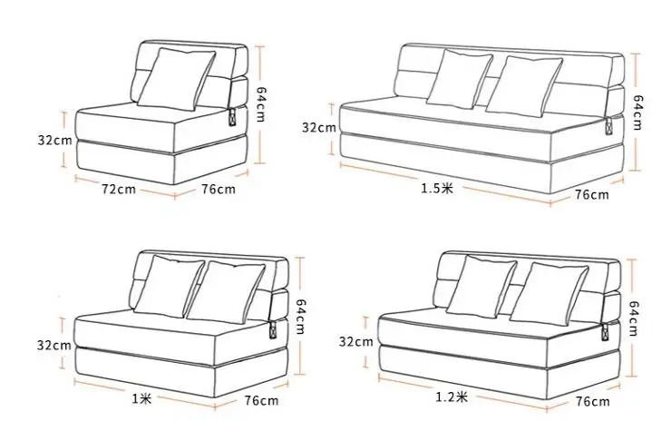 Диван-кровать, раскладной диван для одного человека, маленькая квартира, двойная функция, Многофункциональная спальня с татами, ленивый диван
