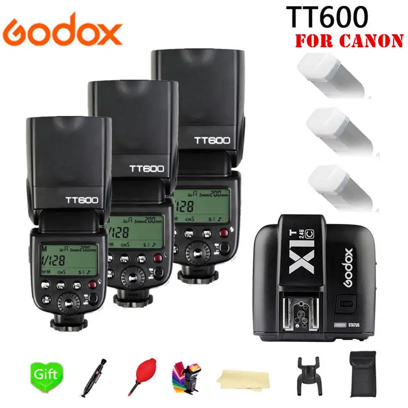 Godox TT600 TT600S 2,4G Беспроводная TL HSS 1/8000s вспышка+ X1T-C 2,4G беспроводной ttl триггер для камеры Canon - Цвет: Белый