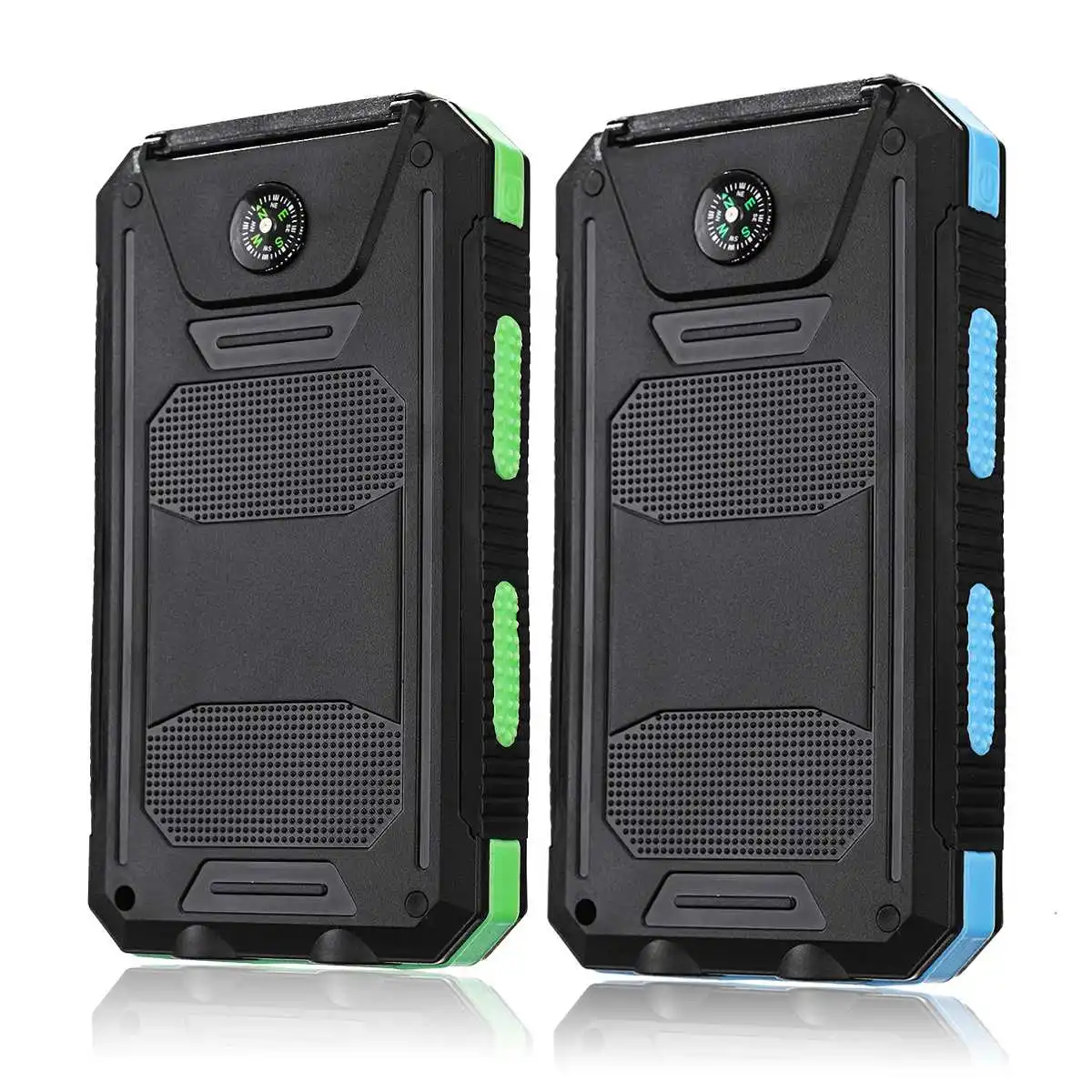 

(No Battery) 8000mAh Power Bank Case Outdoor Fast Charge Polymer Batteries Solar Power Bank Case DIY Kit with Compas Flashlight