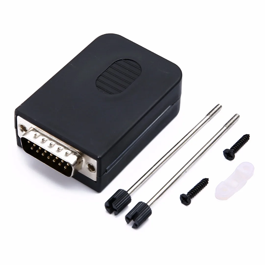 1pc Electrical DB15 Connector Male D-SUB 2 Row 15Pin Plug Breakout Terminals Solderless Connector Screw Type Mayitr
