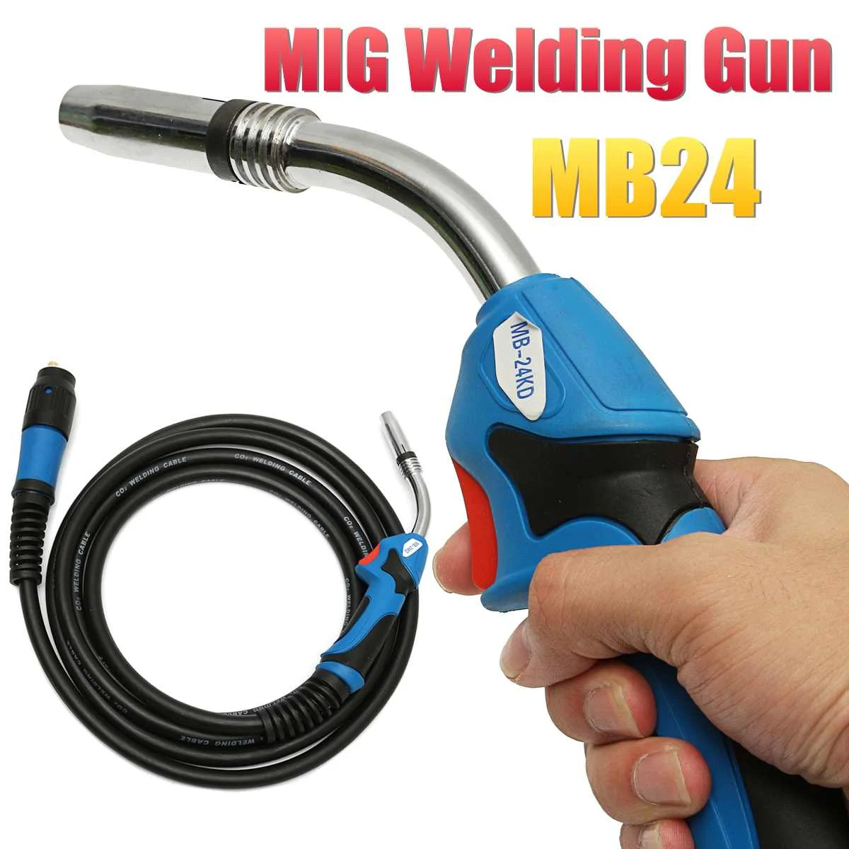 

1Pcs MB24 MIG Welding Gun-Torch with 5 Meter Length Lead Electric Welder Torch Stinger Parts