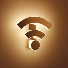 Забавный акриловый настенный светильник в форме логотипа Wi-Fi, светодиодные Настенные светильники для помещений, светодиодный настенный светильник, светильник s для спальни, гостиной, лестницы