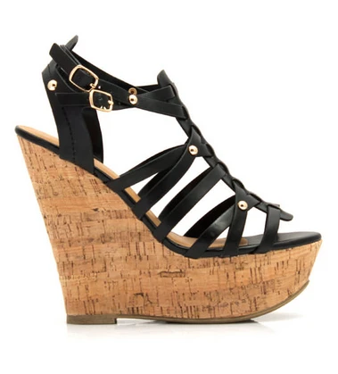 

Shoes Woman Sandals 2016 High Heels Buckle Strap Custom Made Plus Size Sandales Femmes Ladies Party Shoes Womens Sandals