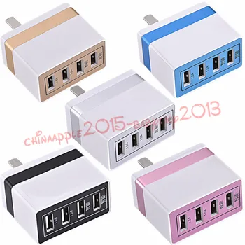 

wall charger 4 usb ports 2.1A +1A Us Ac home wall charger power adapter chargers for iphone 6 7 8 X for samsung s7 s8