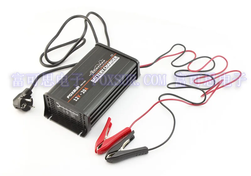  FOXSUR original 12V 20A 7-stage smart Lead Acid Battery Charger 12V Car battery charger MCU Maintai - 1909671661