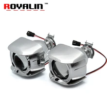 ROYALIN Car Style H1 Bi xenon HID Mini Projector Headlights Lens 1 8 inch for Motorcycle