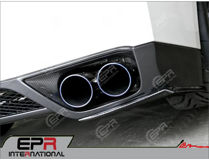 Автомобиль-Стайлинг для Nissan R35 GTR OEM Стиль углеродное волокно выхлоп Suround глянцевая отделка Heatshield крышка волокна Дрифт Гоночный комплект кузова