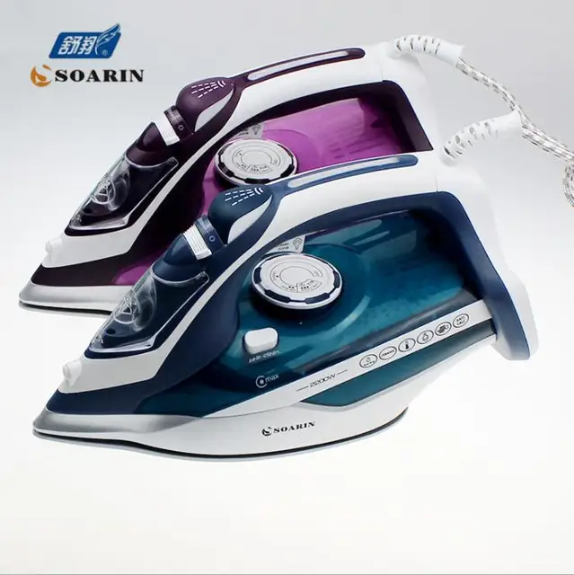 Household Steam Iron for Clothes 2200W Ceramic Handheld Steamer Iron