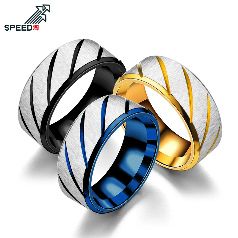 

European and American fashion simple inner arc double beveled Bach flower twill cross explosions unisex ring