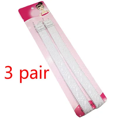 3pair white C 3 пары, женский бюстгальтер, ремни, ремень, замена, жаккард, Цветочный, интимный, нижнее белье для женщин, регулируемый бюстгальтер, плечевой ремень, нижнее белье - Цвет: 3pair white C