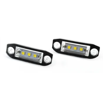 

New 2Pcs LED license plate Light for Volvo S80 XC90 S40 V60 XC60 S60 C70 V50 XC70 V70 Dropshiping