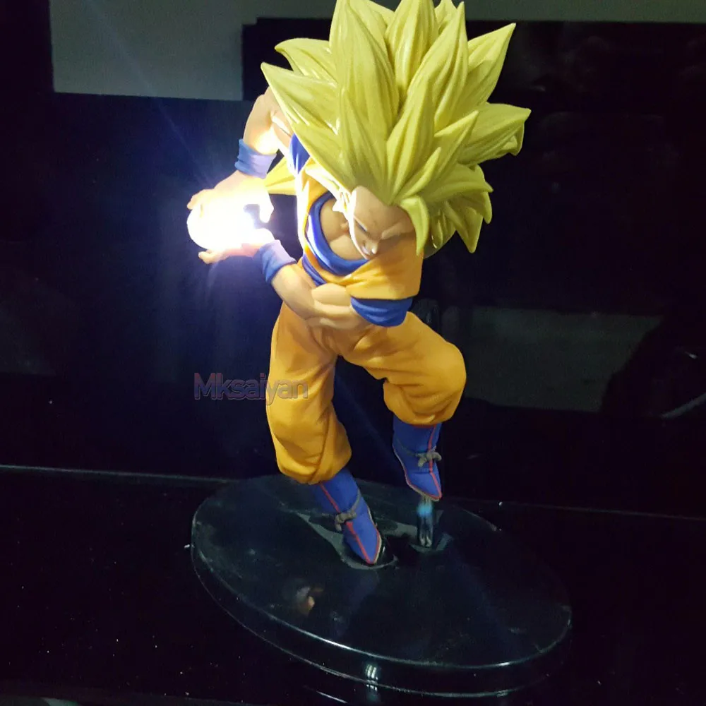 Dragon Ball Z фигурка Сон Гоку Kamehameha Led Light DIY дисплей 15 см аниме игрушки фигурка Жемчуг дракона супер сайян Гоку модель