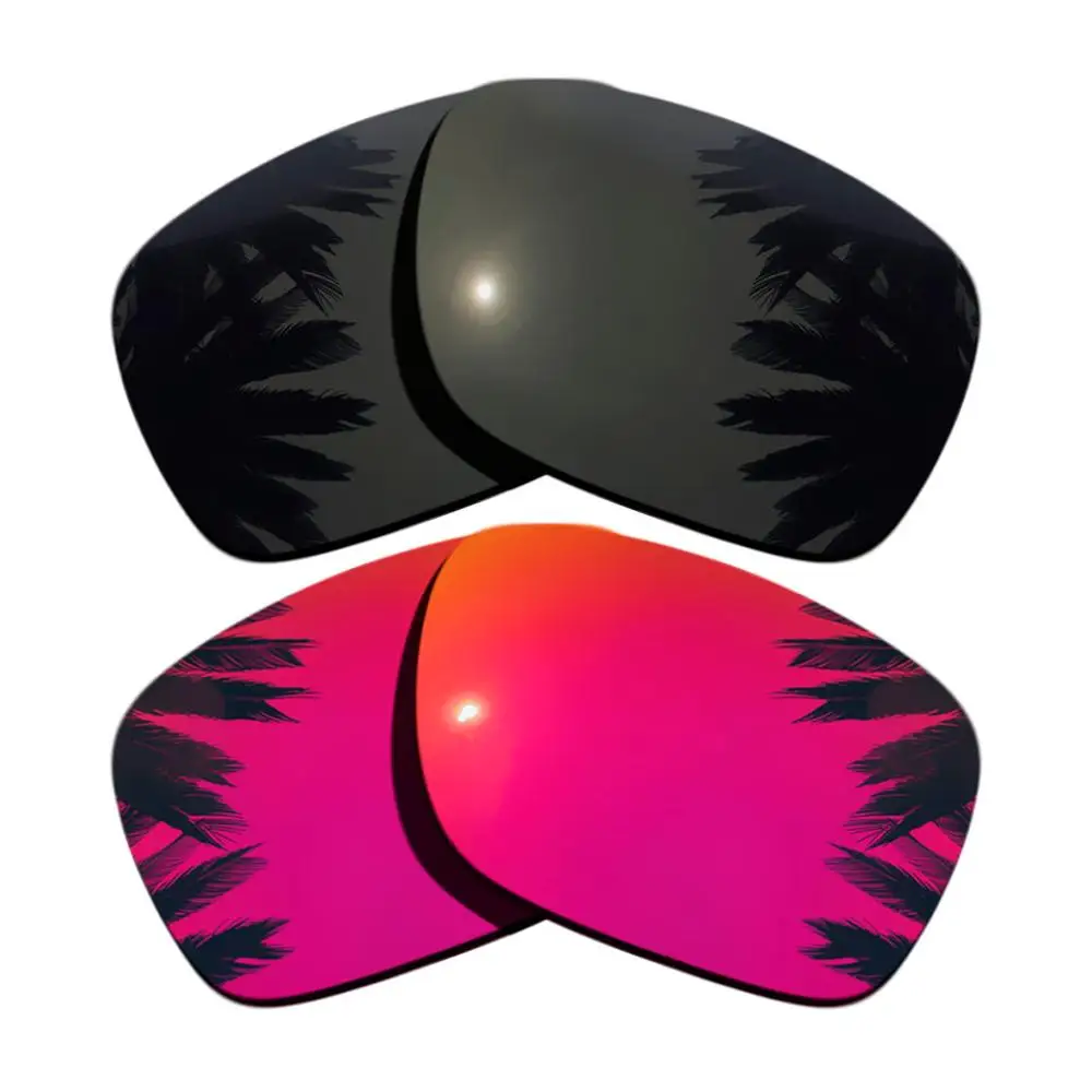 Поляризованные зеркальные линзы с зеркальным покрытием для замены-оправа в стиле Окли Холбрук разных цветов - Цвет линз: Black-Midnight Sun