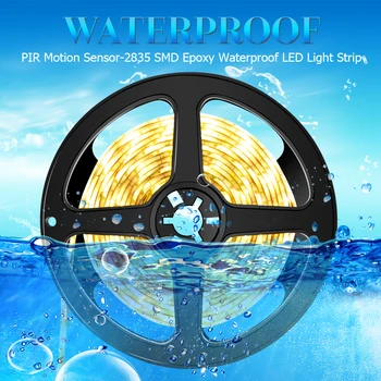 

LED Strip Auto-Sensing Night Light Waterproof Tape LED Strip Wall Lamp 5V Battery stairs led light Neon Closet Kitchen bedroom