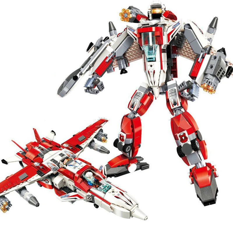 

Transformation Series Transform Robot Car Aircraft Helicopter Building Blocks Model Robot Toy For Children Gift