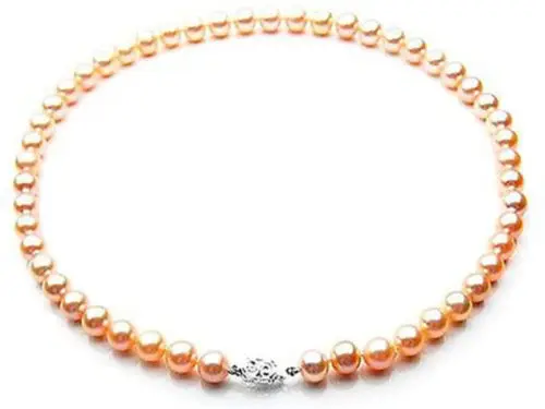 

Free Shipping >>>>> Genuine Natural south seas gold pink pearl necklace18inch jaguar clasp