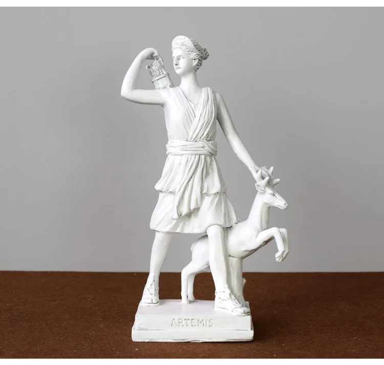 Древняя греческая охотничья богиня скульптура Европейская смола украшения Статуя персонажа домашний офис настольные украшения Статуэтка ремесла