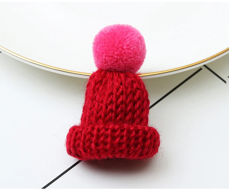 Мода 20 цветов мини шерстяная вязаная шапка с бубоном брошь значок для свитера для женщин сумка воротник Значки цвет Красочные шапки Броши подарок