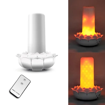 

Touch and Remote Control USB Rechargeable/Battery Powered 102 LEDs Flame Night Light Flickering Flame Effect Decorative Lamp
