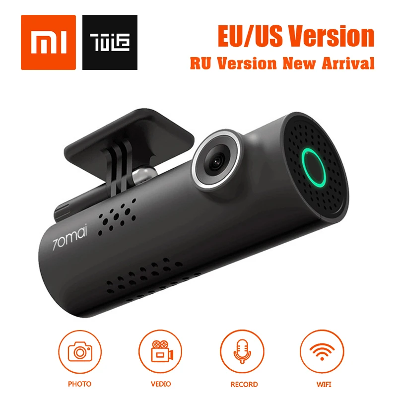 ¡En Stock! XiaoMi 70Mai 70 Minutos Smart Car DVR RU/ EU / US Versión 1080p Inalámbrico Dash Cam 130 Grados Gran Angular IMX323 Voice Control - 1