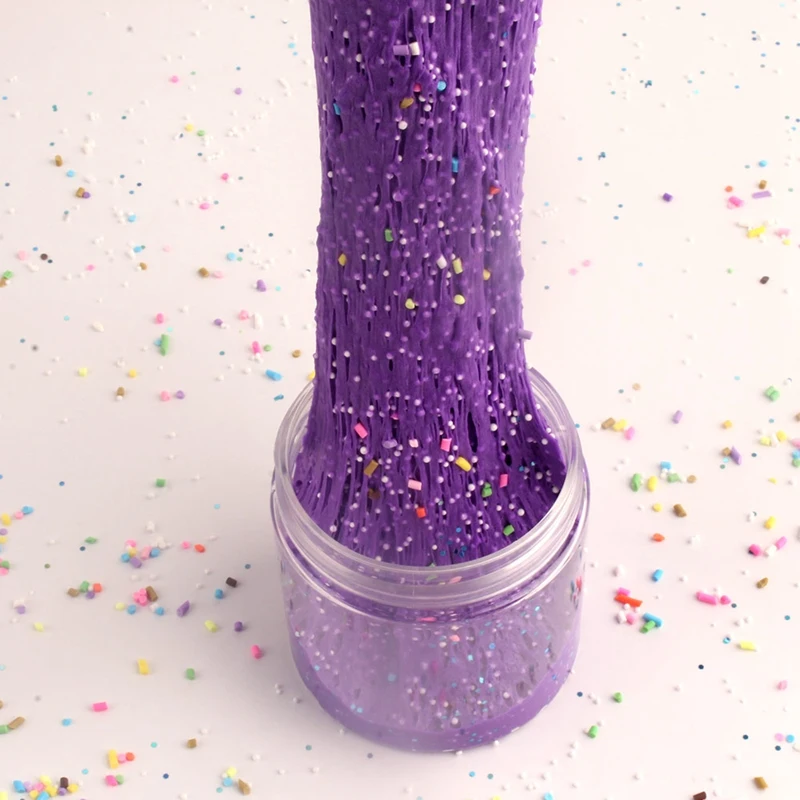 Slime поставки DIY Красочные блестками глины Slime дети игрушечные лошадки Ramen грязь талисманы с контейнер коробка пушистое облако прозрачная пена