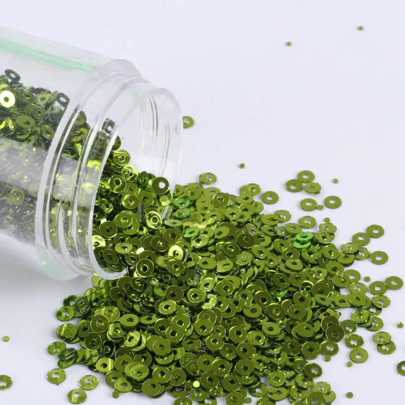 Light Green 4000 шт/партия 10 г 2 мм, плоские круглые свободные блестки раззноцветные часы Свадебные Ремесло, красочные ногтей искусство, ночной клуб платье аксессуары для шитья - Цвет: Light Green