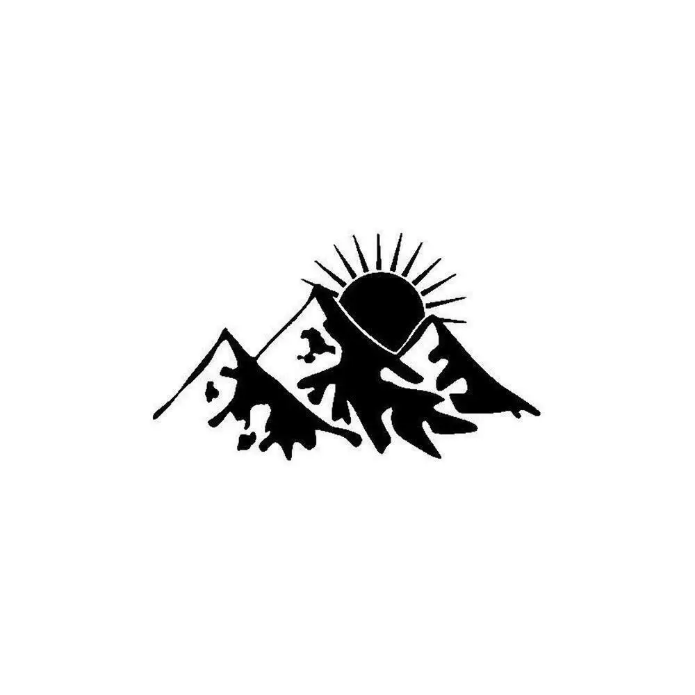 

Sun Behind Mountains Hiking Car Sticker Artistic Vinyl Decal Car Window Laptop Car Stylings 14.5CM x 8.5CM