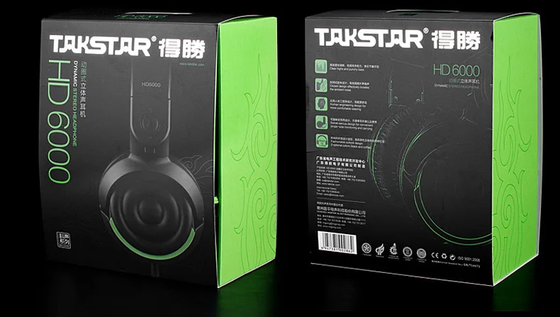 Оригинальные Takstar HD6000 динамические стерео наушники Auriculares Studio аудио монитор гарнитура Ecouteur DJ Игры наушники