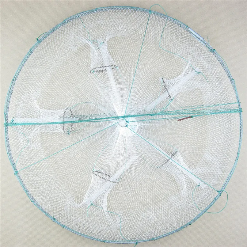 Fishing Net Mesh Fish Basket Shrimp Minnow Lobster Crab Big Trap Cages folding catch shrimp cage shrimp net fishing net #2D24 (8)