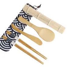 6 шт./компл. DIY бамбуковый набор для приготовления суши форма для риса семейные вечерние для изготовления суши набор инструментов для приготовления пищи набор инструментов для суши-ролл инструмент для приготовления пищи