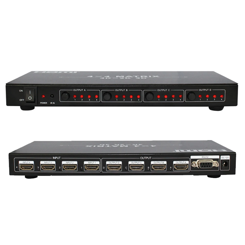 4 K матричный hdmi коммутатор разветвитель в из HDMI1.4V 3D k X 2 K/30 Гц с EDID и RS232|Кабели HDMI| |