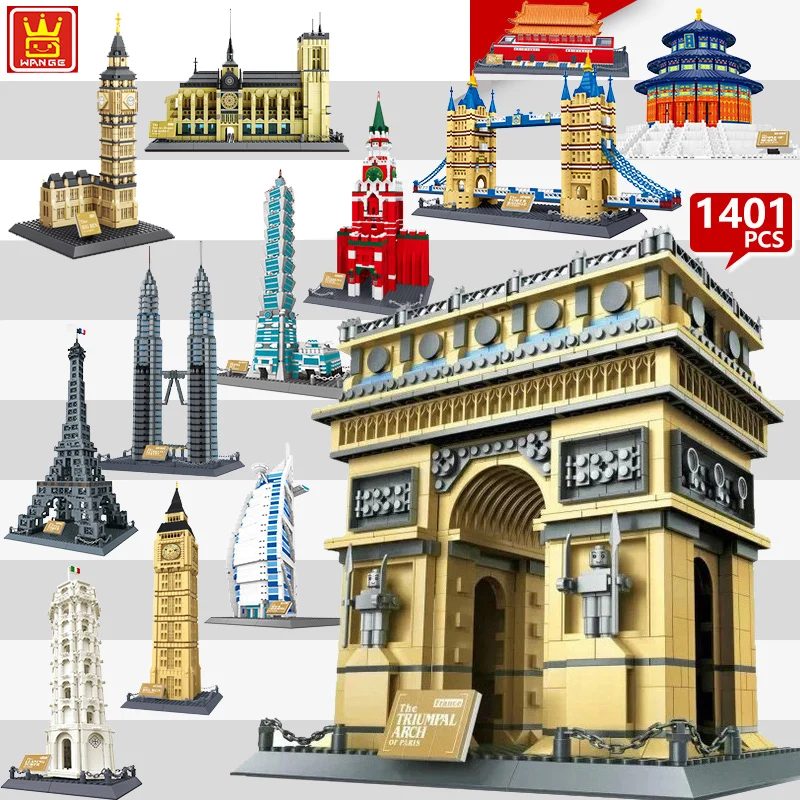 

2018 World Great City Architecture Model Building Blocks City Creative Sets MOC Bricks Educational Kids Toy Gift