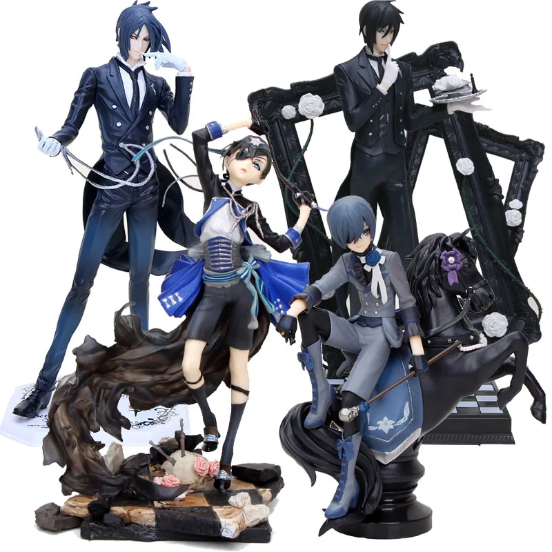 

18-22cm Black Butler Kuroshitsuji Cie Ministers Sebastian Anime Action Figure Collection Model Toy Action figure for gift