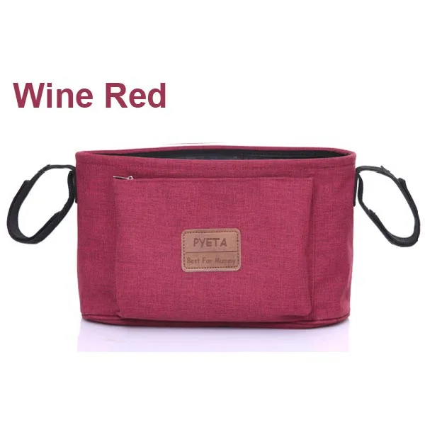 Wine red PYETA, аксессуары для детских колясок, органайзер, новая сумка для чашек, сумка для коляски, детская коляска, коляска, сумка для бутылки, сумка для детских подгузников Yoya - Цвет: Wine red