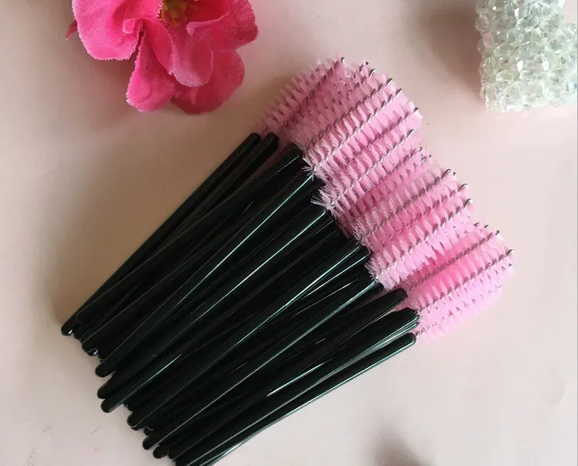

20000pcs make up brush synthetic fiber Disposable Eyelash Brush Mascara Applicator Wand Brush Cosmetic Makeup Tool Pink