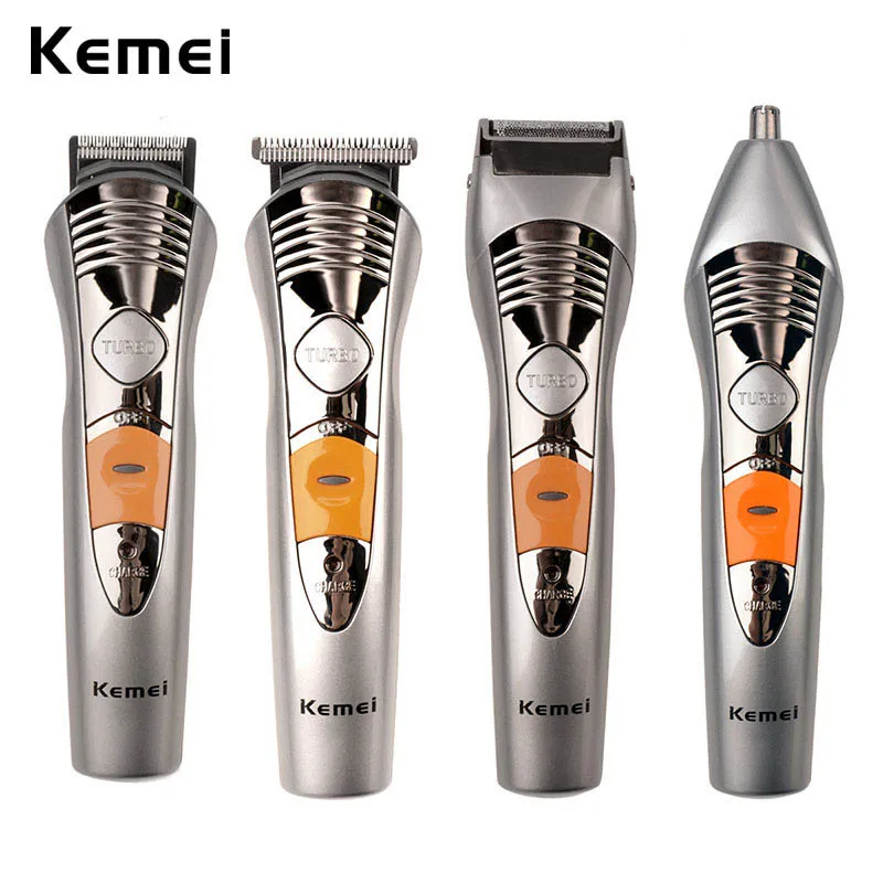 Kemei 7 в 1 водостойкая электрическая машинка для стрижки волос наборы перезаряжаемый триммер для волос Мужчины Электробритва триммер для
