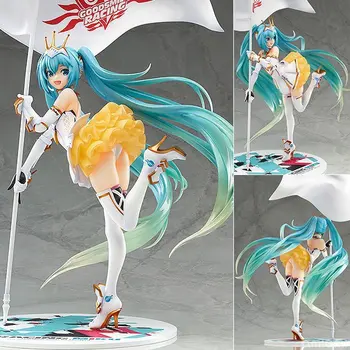 

1pcs 30CM pvc Japanese anime figure Vocaloid Hatsune Miku racing ver action figure collectible model toys brinquedos