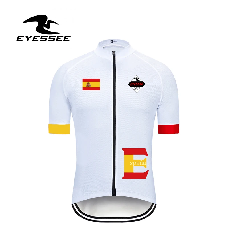 

2019 Summer contest Spain cycling jersey Ropa ciclismo breathable high quality short sleeve wearing Eyessee bicycle Jersey