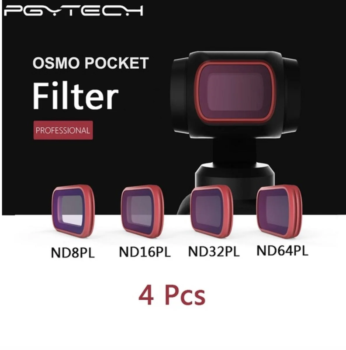 Белый PGYTECH Осмо карманный фильтр УФ CPL ND/ND-PL комплект Объективы для фотоаппаратов фильтры DJI Осмо карман объектив фильтр интимные аксессуары - Цвет: Белый