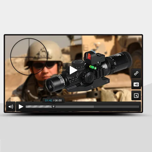 Cheap 1-4x24 IRF Tactical Rifle Scope With 1X Mini Red dot Scope For Hunting Shooting CL1-0292M