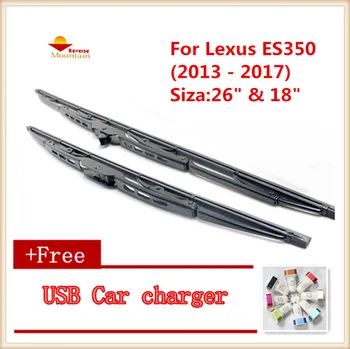 

2pcs/lot Car windshield wiper Blade U-type Universal For Lexus ES350 (2013 - 2017) Siza:26" & 18"