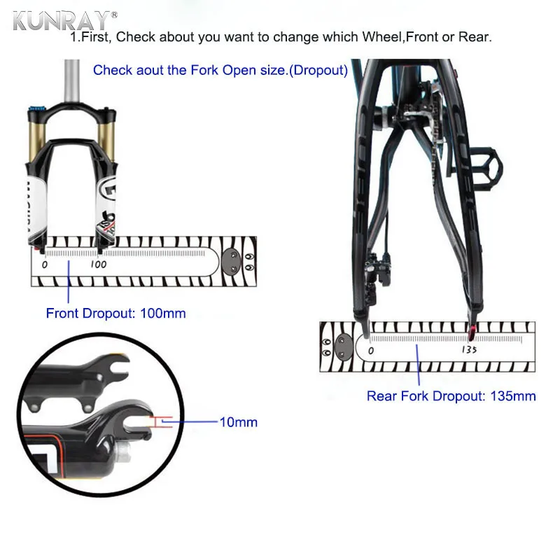 Clearance KUNRAY 1000W Electric Motor Wheel 48V 30A ebike Conversion kit Brushless non-gear Motor KT LCD5 kit bicicleta electrica Front 26 6