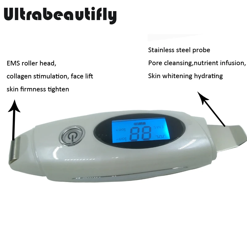 Ultrasonic Skin Scrubber Peeling Spatula & Infusion Exfoliation Machine